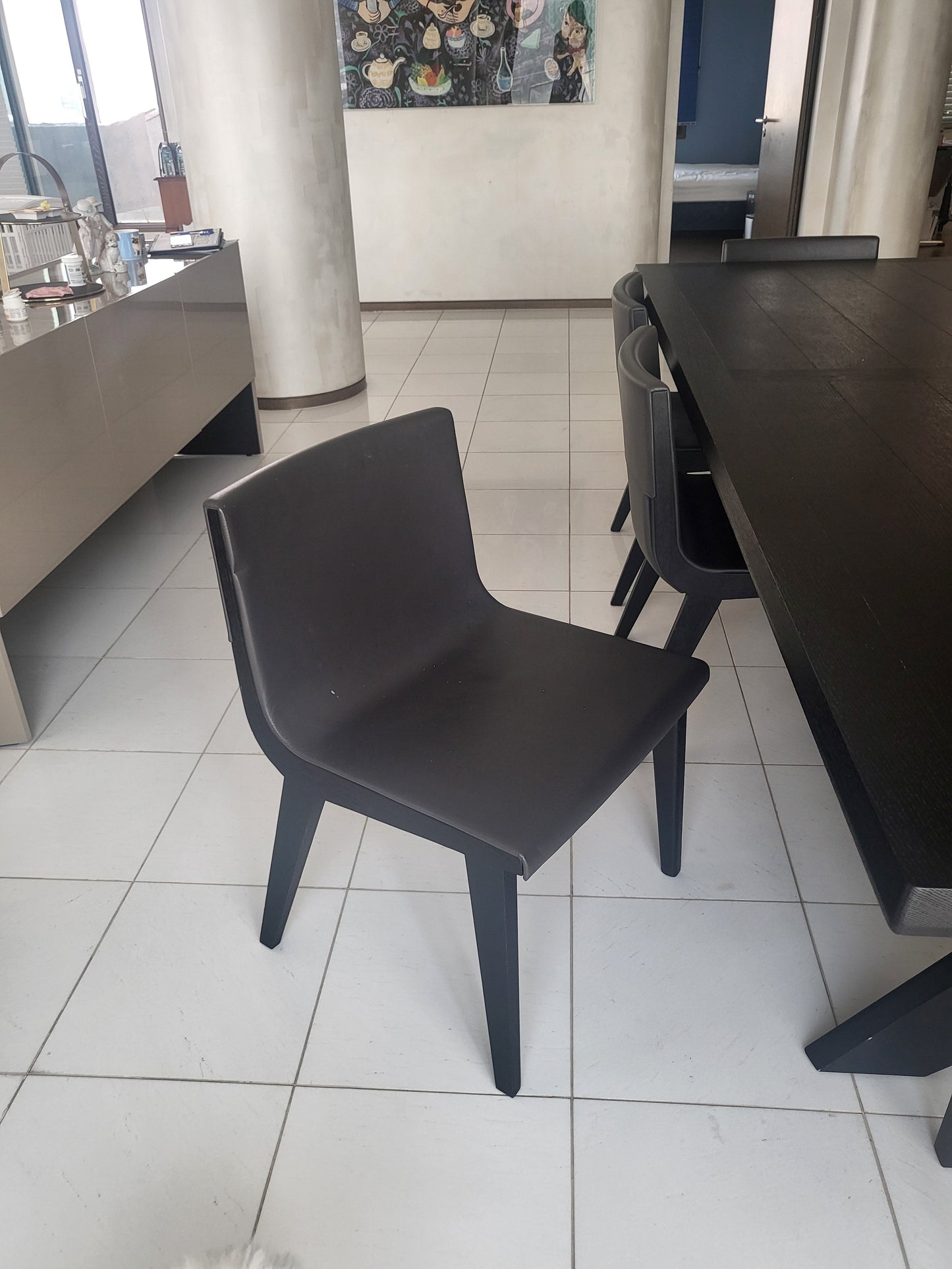 (Used/사용감O)  막살토 Maxalto 8인용 다이닝테이블, 의자 세트 Table & Chair