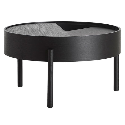 Arc coffee table 66 cm by Woud #black painted ash #