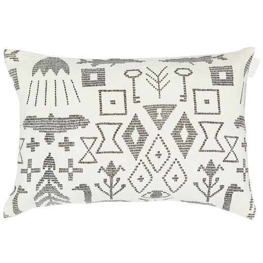 Maailman synty cushion cover by Saana ja Olli #40 x 60 cm, white - black #
