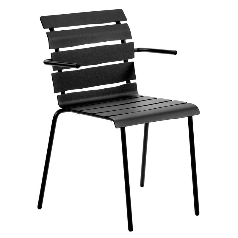 Aligned chair with armrests by valerie_objects #black #