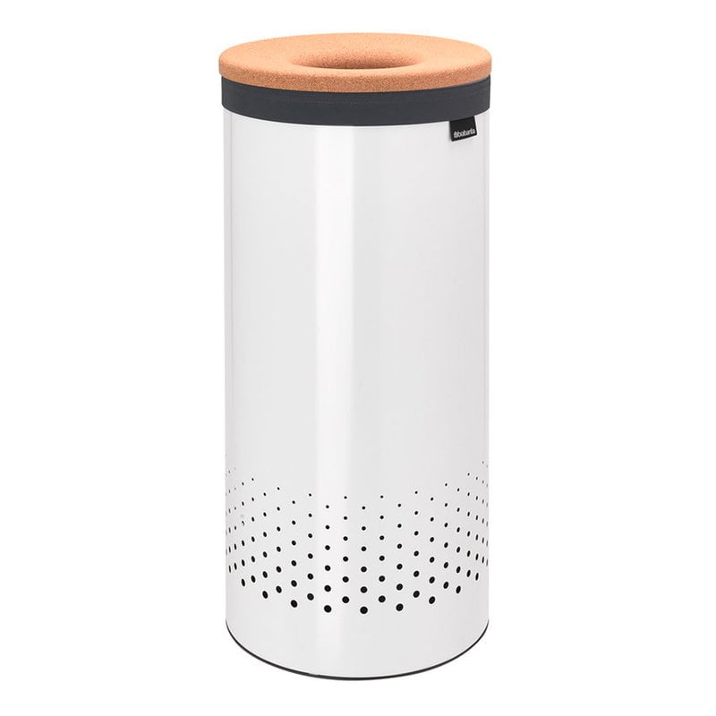 Laundry bin 35L by Brabantia #white - cork lid #