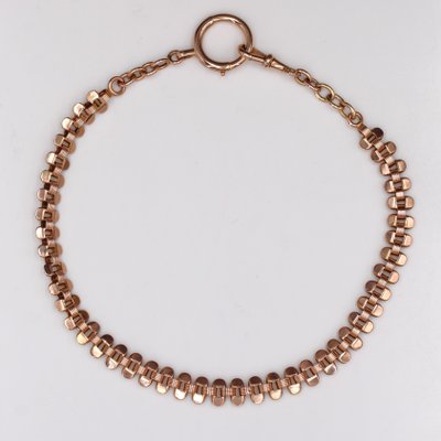 20th Century 18 Karat Rose Gold Choker Chain Necklace-OLU-1815860