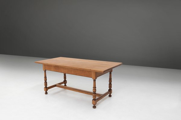 20th Century Belgian Oak Dining Table-YSY-1727701