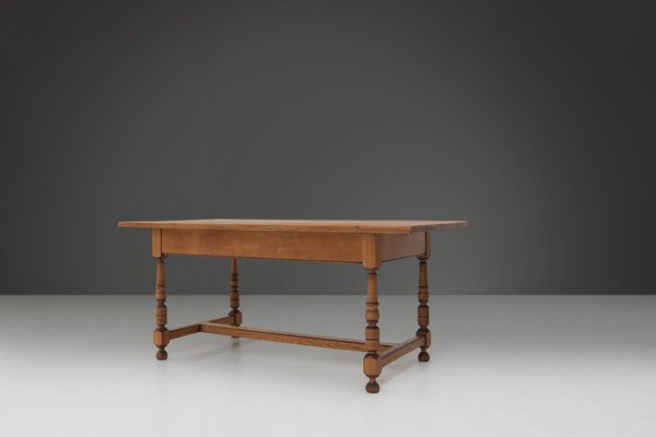 20th Century Belgian Oak Dining Table-YSY-1727701