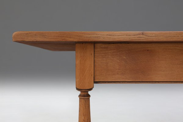 20th Century Belgian Oak Dining Table-YSY-1727701