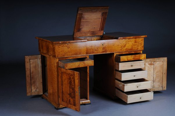 20th Century Biedermeier Flamed Birch Writing Desk-FLW-1402212