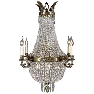 20th Century Biedermeier Style Basket Chandelier-FLW-1401806