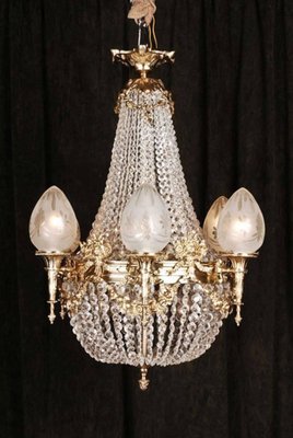 20th Century Biedermeier Style Basket Chandelier-FLW-1401828