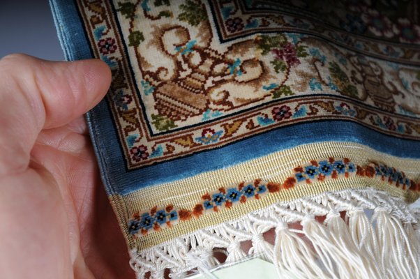 20th Century Blue Royal Ozipek Silk Tapestry from Hereke-FLW-1800842