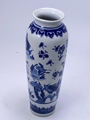 20th Century Blue & White Porcelain Vase, China-UR-1315552