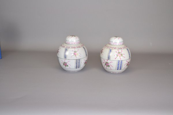 20th Century Bojan Porcelain Ginger Jars, China, 1960s, Set of 2-AOU-1752420