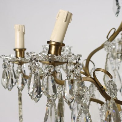 20th Century Brass & Glass Chandelier, Italy-VMM-1340941