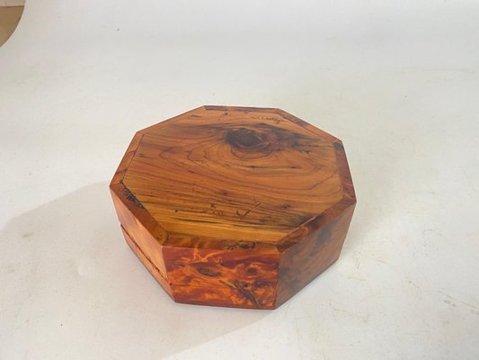 20th Century Brown Box in Burled Wood, France, 1970s-UR-1741865