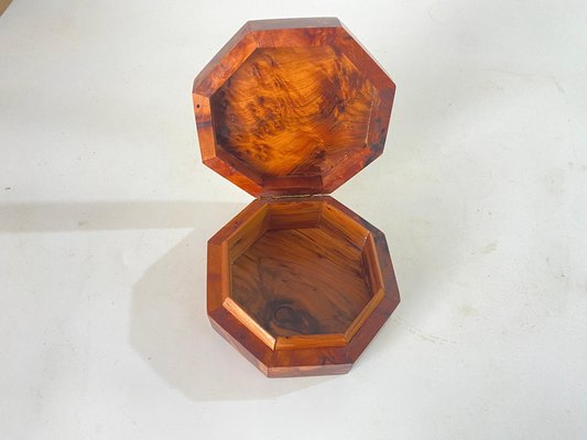 20th Century Brown Box in Burled Wood, France, 1970s-UR-1741865