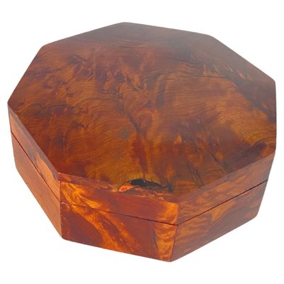 20th Century Brown Box in Burled Wood, France, 1970s-UR-1741865