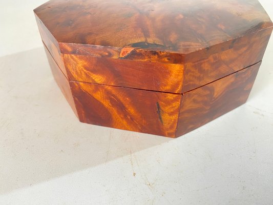 20th Century Brown Box in Burled Wood, France, 1970s-UR-1741865