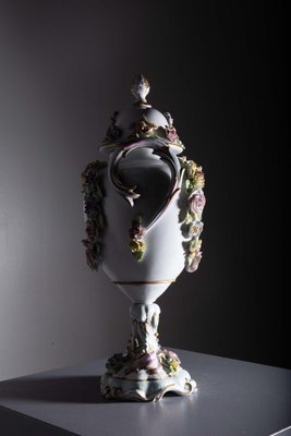 20th Century Capodimonte Porcelain Vase with Lid, 1930s-RCE-1740929