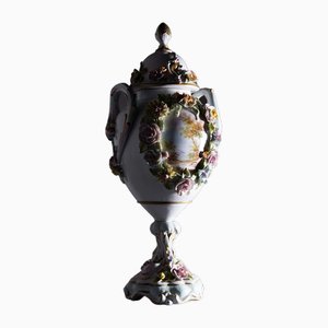 20th Century Capodimonte Porcelain Vase with Lid, 1930s-RCE-1740929