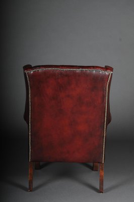 20th Century Chesterfield English Leather Earsback Chair-FLW-1402265