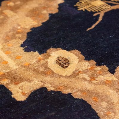 20th Century Chinese Pao Tou Crane Wool Rug-WM-1345674