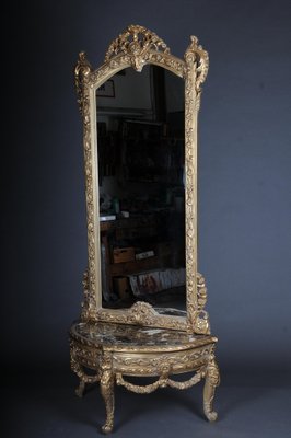 20th Century Console Mirror in Louis XV Style-FLW-1401767