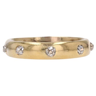 20th Century Diamonds 18 Karat Yellow Gold Wedding Ring-OLU-2020914