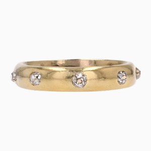 20th Century Diamonds 18 Karat Yellow Gold Wedding Ring-OLU-2020914