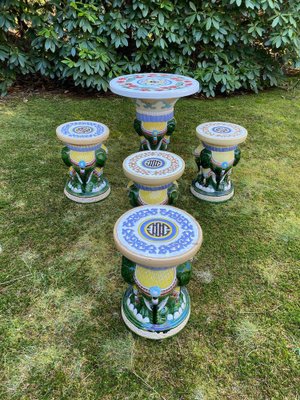 20th Century Elephant Garden or Patio Seating, Set of 5-LL-1294774