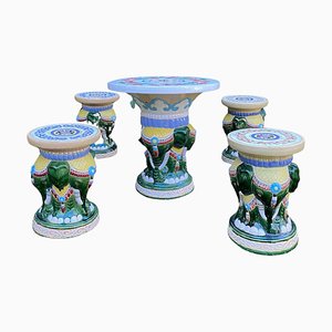 20th Century Elephant Garden or Patio Seating, Set of 5-LL-1294774