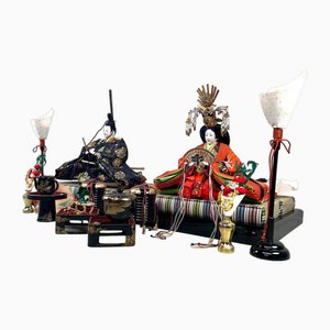 20th Century Emperor and Empress Hina Doll Set, Japan, 1990s, Set of 17-DWL-1739623