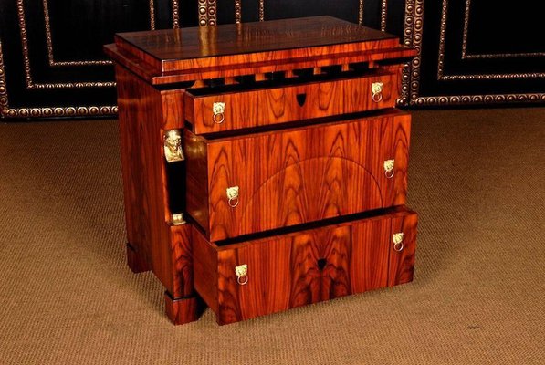 20th Century Empire Caryatide Tulip Veneer Commode-FLW-1402272