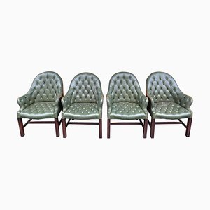 20th Century English Chesterfield Armchairs from Wade, Set of 4-FLW-1402054