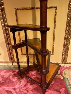 20th Century English Victorian Leather Library Steps or Stepladder-FLW-1402088