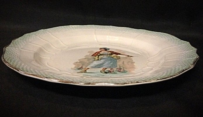 20th Century Faience Plate from Hamage Nord, 1940s-JZV-2035002