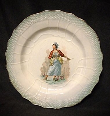 20th Century Faience Plate from Hamage Nord, 1940s-JZV-2035002