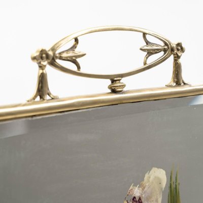 20th Century Fireback in Brass with Painted Mirror-WFS-2039435