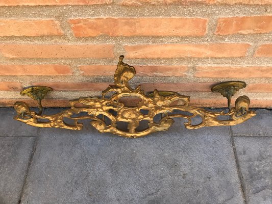 20th-Century French Bronze Wall Mounted Coat Rack-NOU-743141