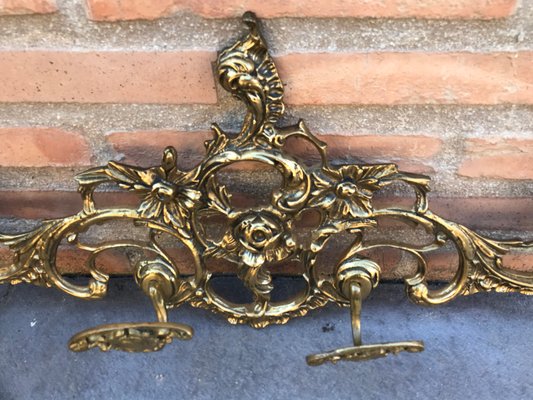 20th-Century French Bronze Wall Mounted Coat Rack-NOU-743141