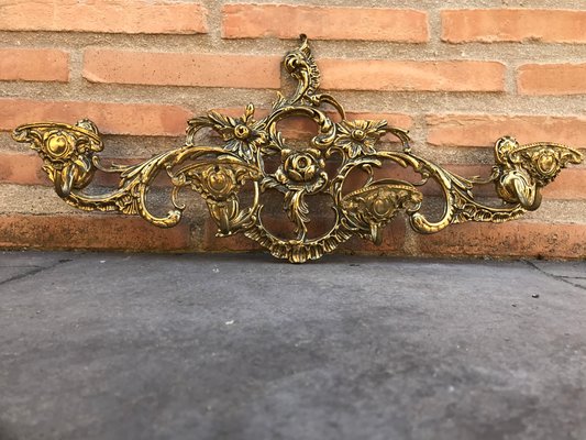 20th-Century French Bronze Wall Mounted Coat Rack-NOU-743141