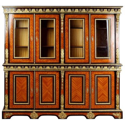 20th Century French Louis XIV Style Bibliotheque Bookcase Cabinet-FLW-1401824