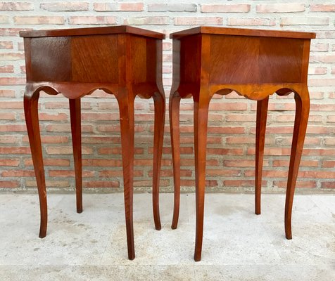 20th Century French Nightstands with Two-Drawer & Cabriole Legs, Set of 2-NOU-1352031