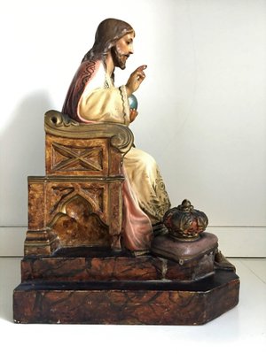 20th Century French Painted and Gilt Statue of Jesus Christ-PSK-1003307