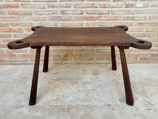 20th Century French Rustic Wooden Side Table, 1960s-NOU-1148541