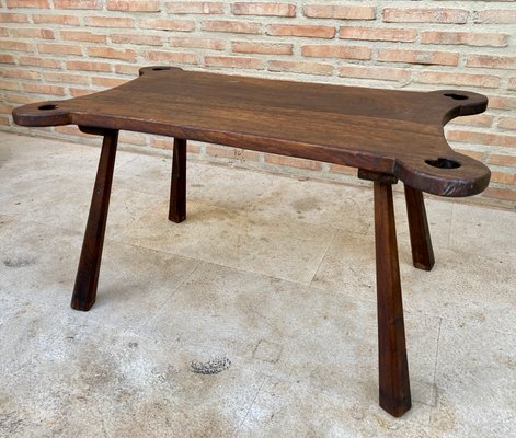 20th Century French Rustic Wooden Side Table, 1960s-NOU-1148541