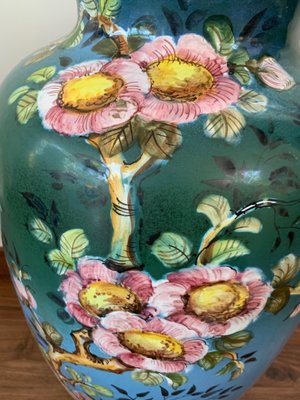 20th Century German Baluster Peacock Vase from Ulmer Keramik-PSK-1002892