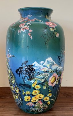 20th Century German Baluster Peacock Vase from Ulmer Keramik-PSK-1002892