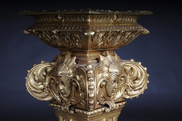 20th Century Gold Engraved Bronze Column-FLW-1402209