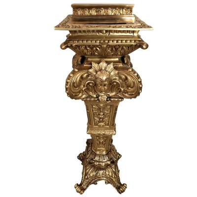 20th Century Gold Engraved Bronze Column-FLW-1402209