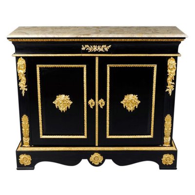 20th Century Louis XIV Style Piano-Black Cabinet-FLW-1402125