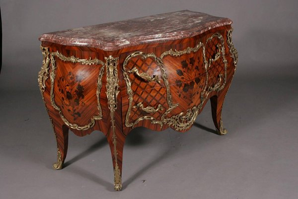 20th Century Louis XV French Tulipwood Commode-FLW-1402348